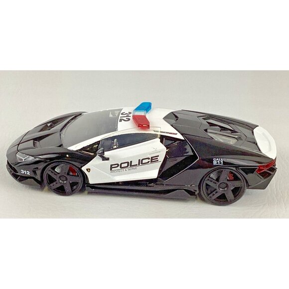 Lamborghini Centenario Police Cruiser DieCast Vehicle Hyper-Spec 1:24 Metals Car - Picture 2 of 7
